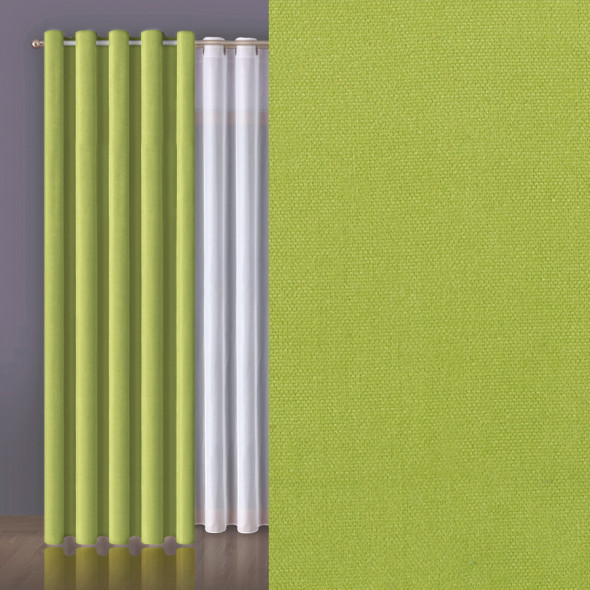 Tkanina zasłonowa MILAS-015 - wysokość 280 cm - jasny pistacjowy