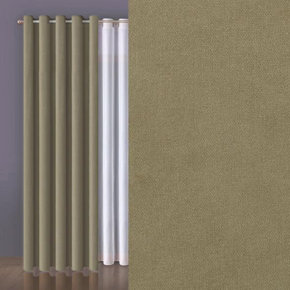 Tkanina zasłonowa MILAS-017 - wysokość 280 cm - khaki