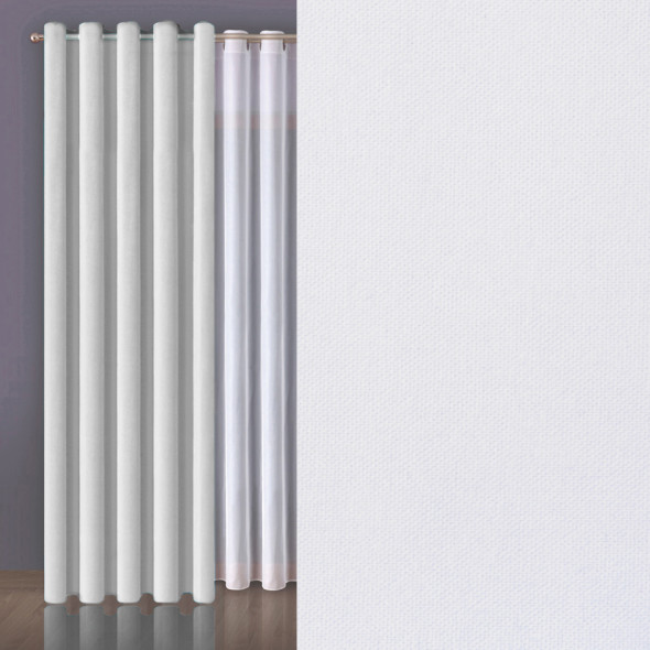 Tkanina zasłonowa MILAS-050 - wysokość 280 cm - biały
