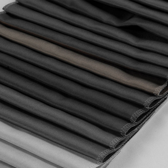 Tkanina zasłonowa typu tafta 015275-007 - wysokość 300 cm - szaro-brązowa