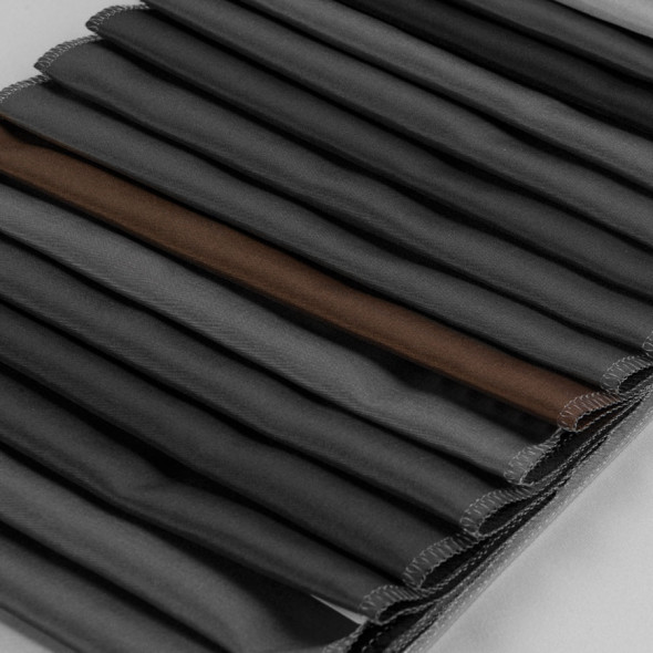 Tkanina zasłonowa typu tafta 015275-009 - wysokość 300 cm - mleczna czekolada