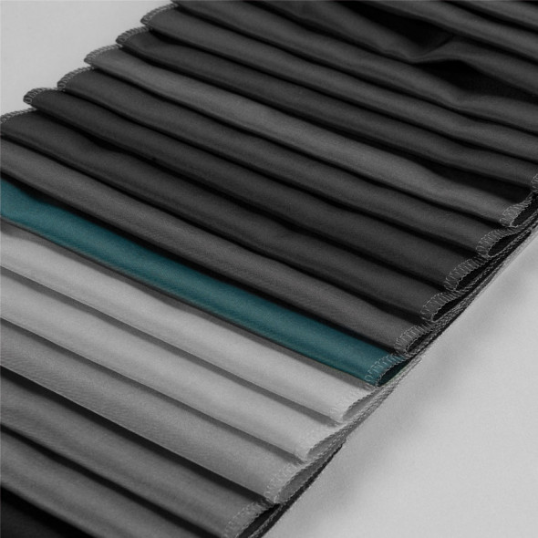 Tkanina zasłonowa typu tafta 015275-014 - wysokość 300 cm - morska