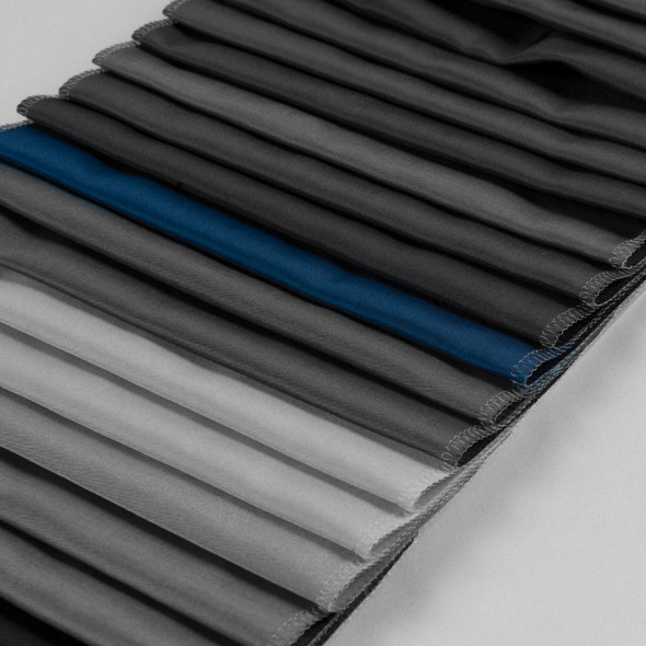 Tkanina zasłonowa typu tafta "015275-016" - wysokość 300 cm - granatowa