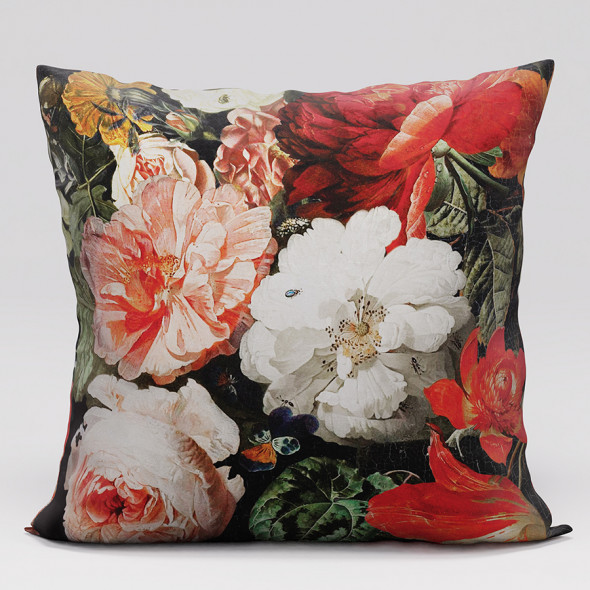 Poszewka dekoracyjna TULIPA VELVET- 40x40 cm - czerwony