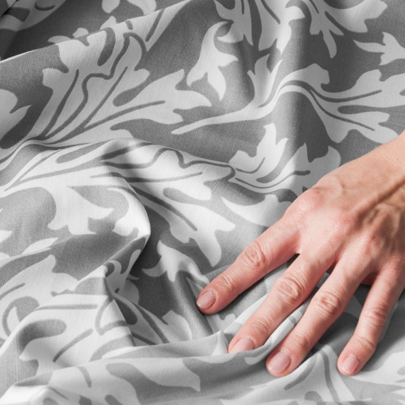 Komplet pościeli z satyny bawełnianej GRAY - 160x200 cm