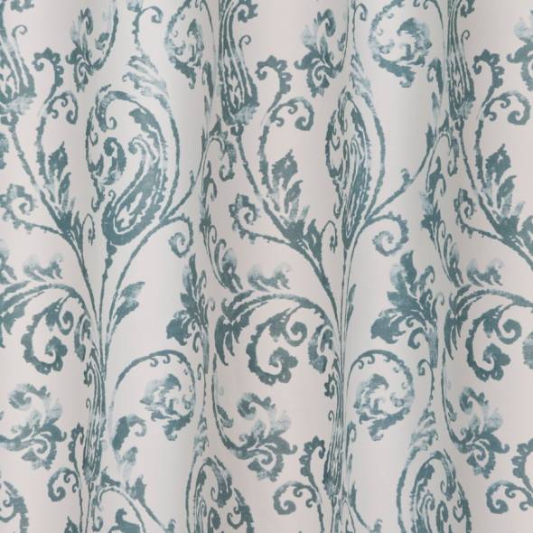 Zasłona blackout na przelotkach JOELLA T - 260x140 cm - biały/morski