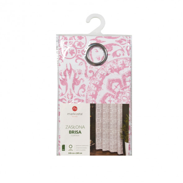 Zasłona gotowa na przelotkach BRISA T - 260x140 cm - miętowy