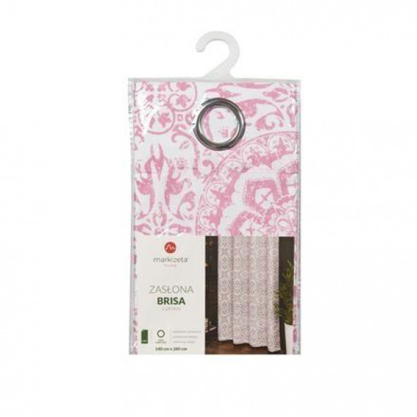 Zasłona gotowa na przelotkach BRISA T - 260x140 cm - szary