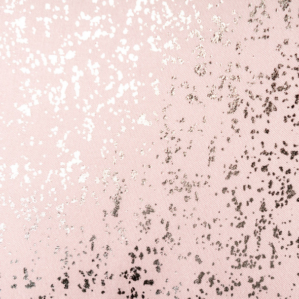 Zasłona gotowa na przelotkach LUNA - 260x140 cm - pudrowy róż z szampańskim nadrukiem