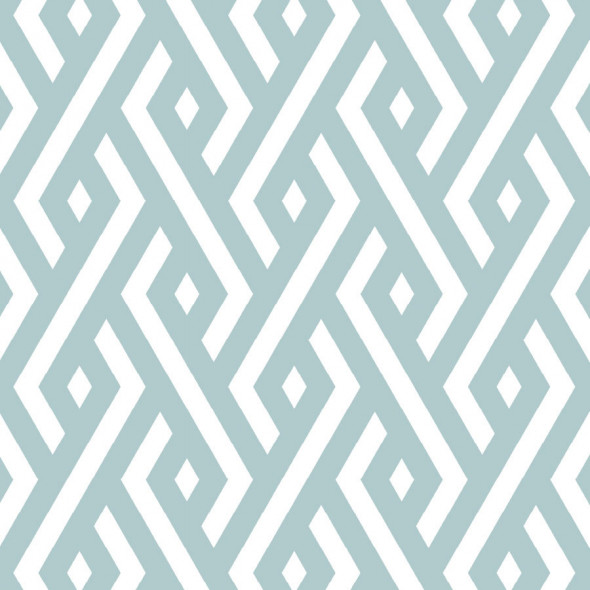 Zasłona gotowa na przelotkach REGOLARE TRE - 260x150 cm - biała/miętowa