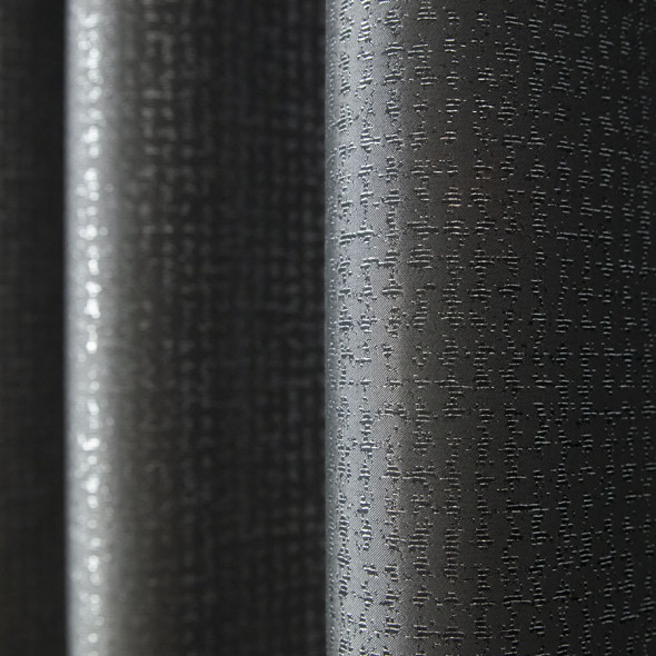 Zasłona gotowa na przelotkach TINSEL 006 - 250x140 cm - grafitowy