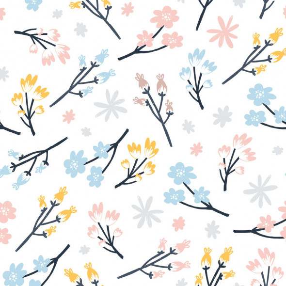 Zasłona gotowa na taśmie "Croco" - 250x150 cm - biała/różowa/turkusowa/żółta