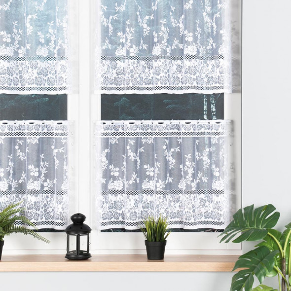 Zazdrostka biała żakardowa po całości