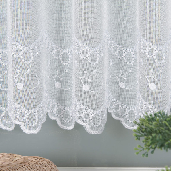 Zazdrostka haftowana 013503 - wysokość 75 cm - biały