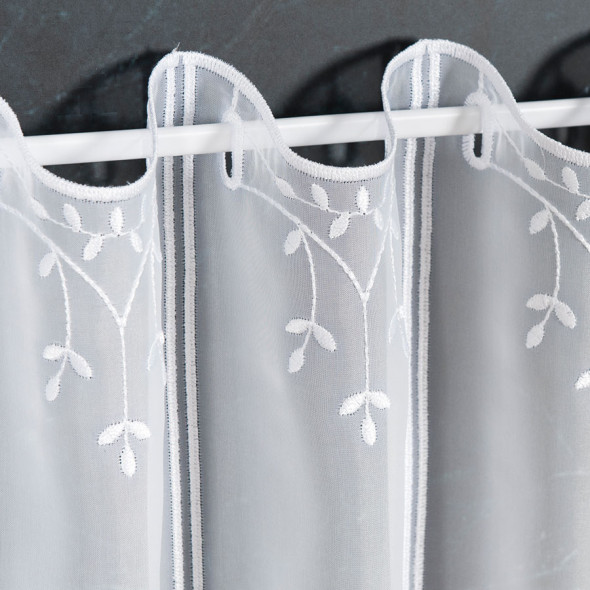 Zazdrostka haftowana panelowa 029892 - wysokość 30 cm - biały