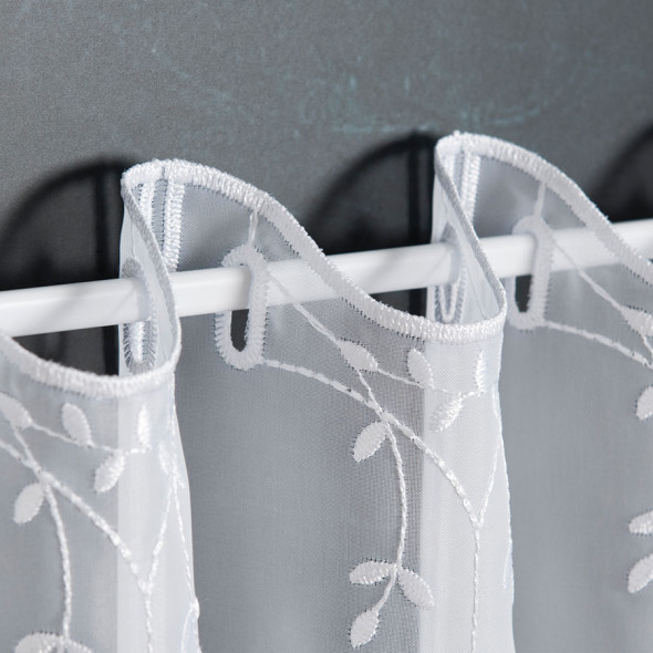 Zazdrostka haftowana panelowa 029892 - wysokość 40 cm - biały