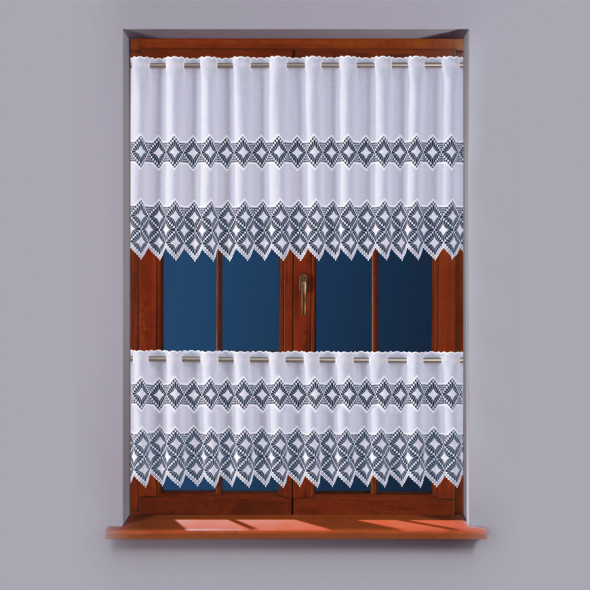 Zazdrostka haftowana z aplikacją 014956 - wysokość 90cm - biały