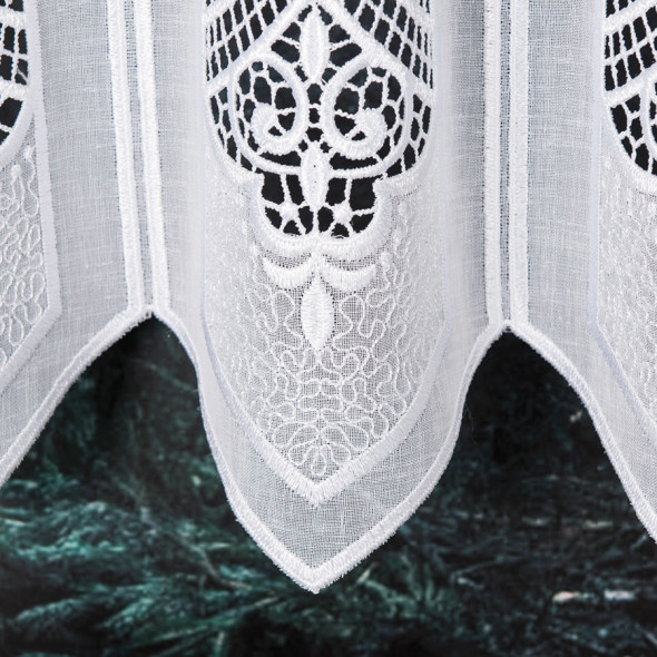 Zazdrostka panelowa z aplikacją 029700 - wysokość 120 cm - biały