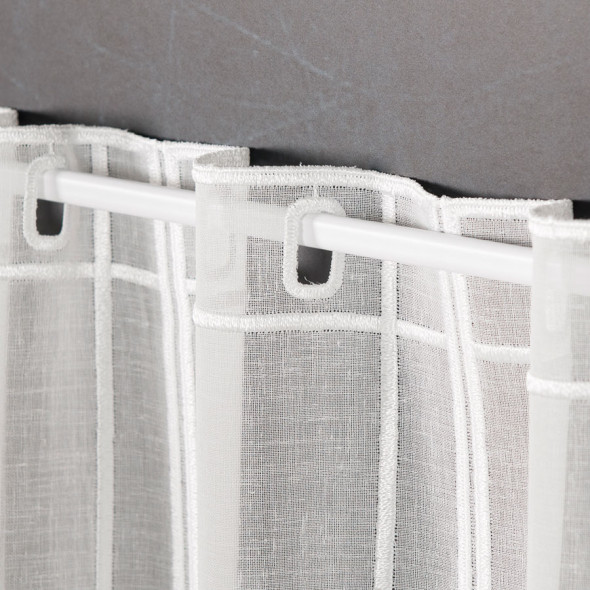 Zazdrostka panelowa z aplikacją 029700 - wysokość 30 cm - kremowy