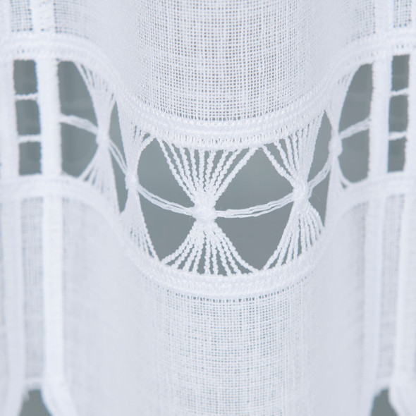 Zazdrostka panelowa z aplikacją gipiurową 043672 - wysokość 60 cm - biały