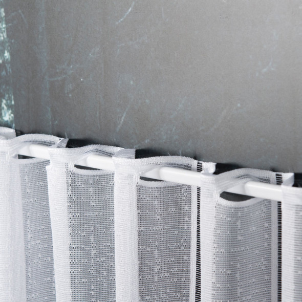 Zazdrostka panelowa żakardowa 353820 - wysokość 30 cm - biały