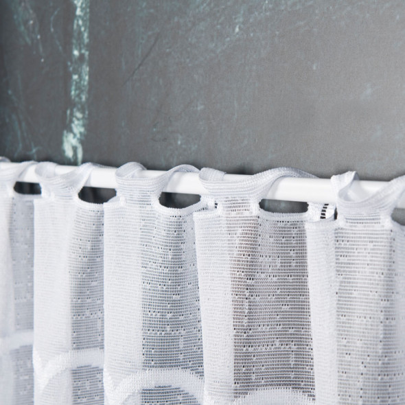 Zazdrostka panelowa żakardowa 353820 - wysokość 50 cm - biały