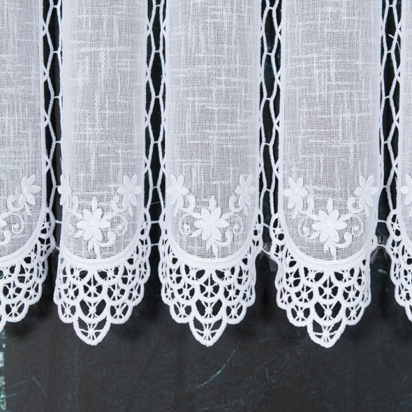 Zazdrostka z aplikacją haftowaną 015590 - wysokość 30 cm - biały