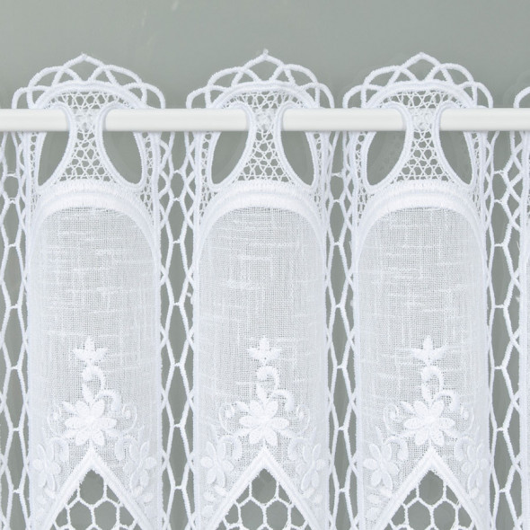 Zazdrostka z aplikacją haftowaną 015590 - wysokość 75 cm - biały