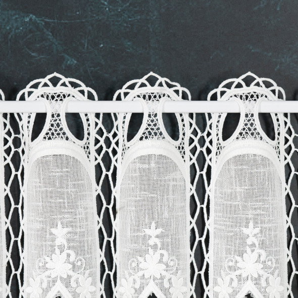 Zazdrostka z aplikacją haftowaną 015590 - wysokość 75 cm - kremowy