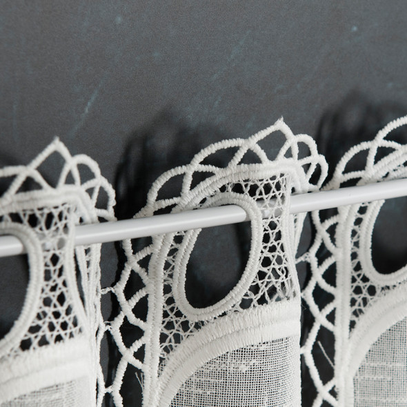 Zazdrostka z aplikacją haftowaną 015590 - wysokość 90 cm - kremowy