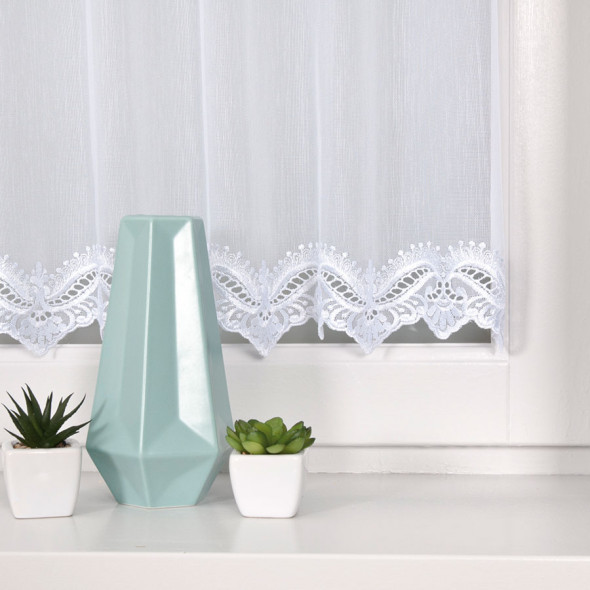 Zazdrostka z aplikacją haftowaną 043600 - wysokość 70 cm - biały