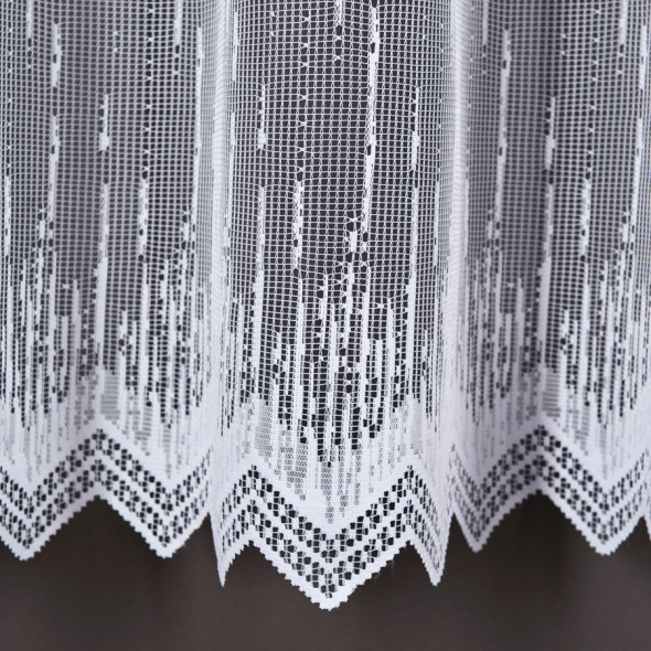 Zazdrostka żakardowa 000146 - wysokość 90 cm - biała