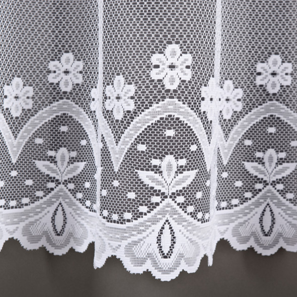 Zazdrostka żakardowa 004421 - wysokość 30 cm - biały