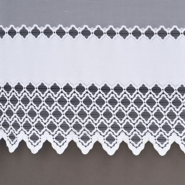 Zazdrostka żakardowa 018669 - wysokość 60 cm - biały