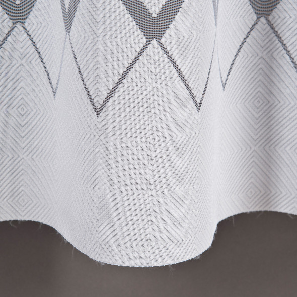 Zazdrostka żakardowa 023147 - wysokość 70 cm - biała