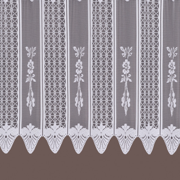 Zazdrostka żakardowa panelowa 004541 - wysokość 50 cm - biała