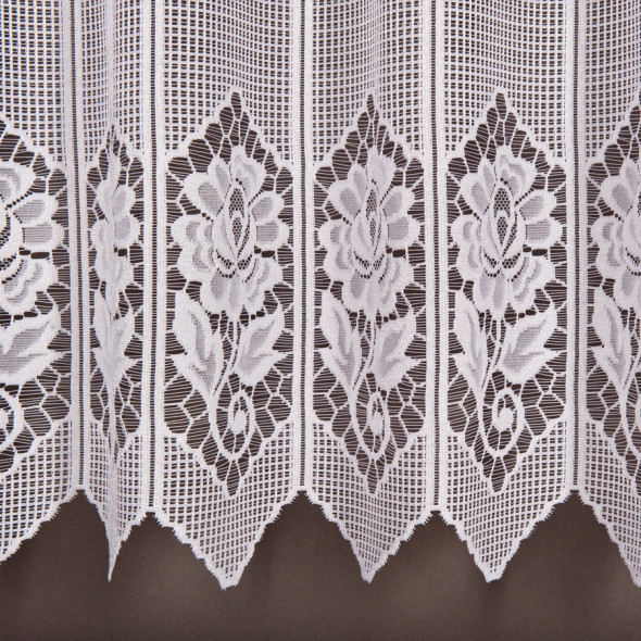 Zazdrostka żakardowa panelowa 320630 - wysokość 30 cm - biały