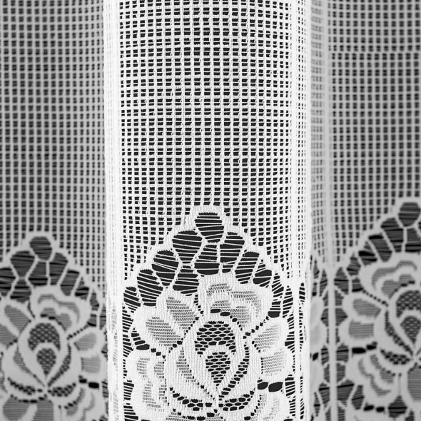 Zazdrostka żakardowa panelowa 320630 - wysokość 70 cm - biały