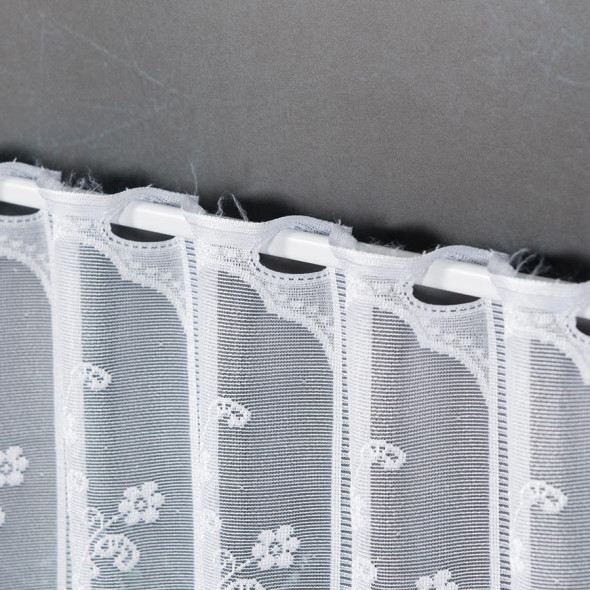 Zazdrostka żakardowa panelowa 352800 - wysokość 30 cm - biały