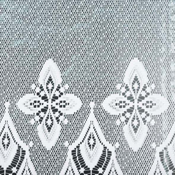 Zazdrostka żakardowa 019391 - wysokość 65 cm - biały