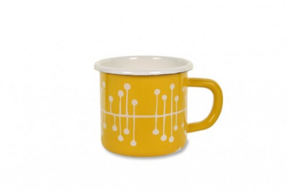 Emaliowany Kubek Wzór Muscat Żółty