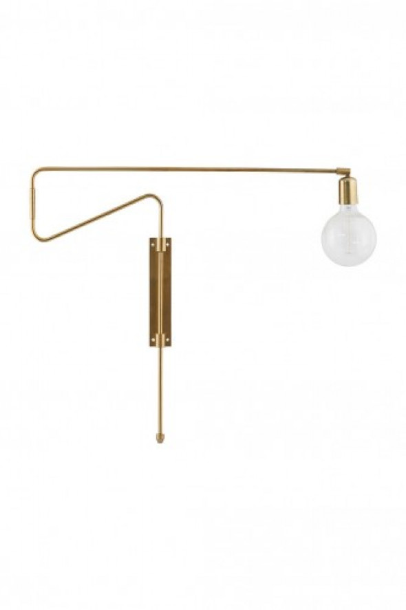 Kinkiet Swing Na Długim Ramieniu Złoty