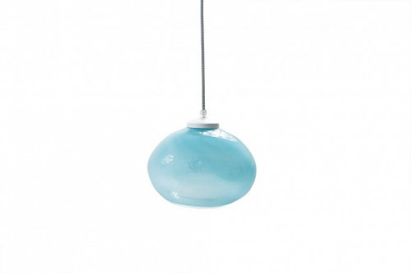 Lampa Wisząca Pastelowy Turkus Okrągła