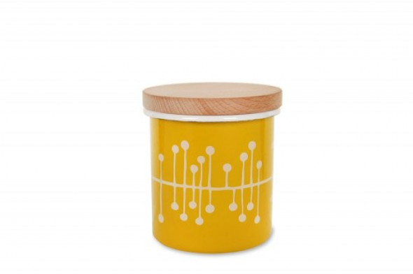 Pojemnik Emaliowany Wzór Muscat Żółty/ Cukiernica