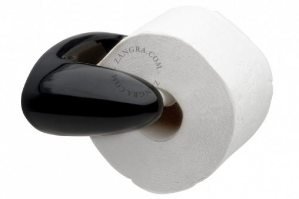 Porcelanowy Uchwyt Na Rolkę Papieru Czarny