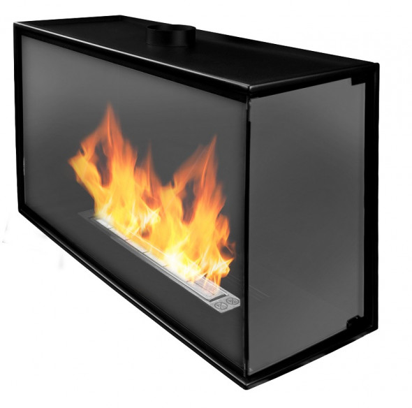 Biokominek do zabudowy narożny Globmetal 800 prawy