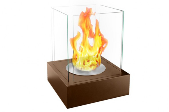 Biokominek wolnostojący Globmetal Garden ciemny brąz