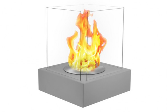 Biokominek wolnostojący Globmetal Garden szary