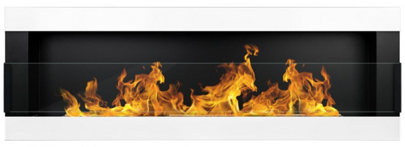 Biokominek zawieszany Archikart 120x40 Long Line biały z szybą TÜV