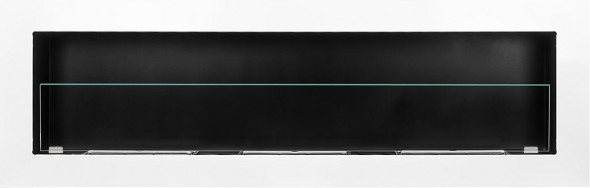 Biokominek zawieszany Archikart 140x40 biały połysk z szybą